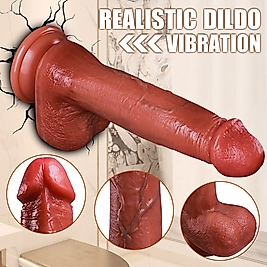 BDR-S9941-Isıtmalı İleri Geri Hareketli ve Rotasyonlu Gerçekçi Damarlı Yapay Penis Vibrator