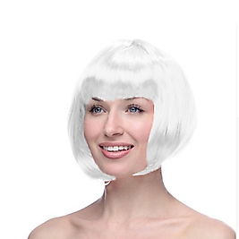BDR-TH-05 Beyaz Küt Peruk Saç