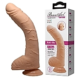 BDR-253 Beautiful 27 CM G-Spot Realistik Damarlı Vantuzlu Dev Dildo Penis