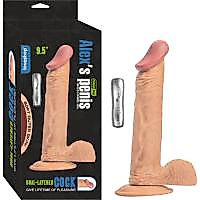 BDR-LS-057-V Zenci Pilli Penis Titreşimli Güçlü Vantuzlu