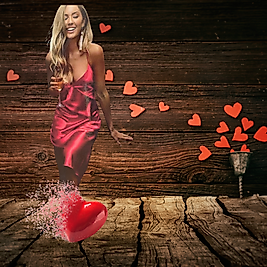 BDR-222 Saten Kırmızısı Gülümse Elbise