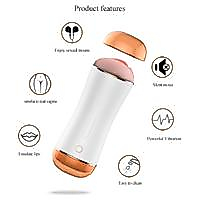 Şarzlı Güçlü Titreşimli Çift Girişli Teknolojik Suni Vajina Mastürbatör