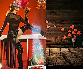 BDR-06 Deri Maskeli Yırtmaçlı Fetish Set