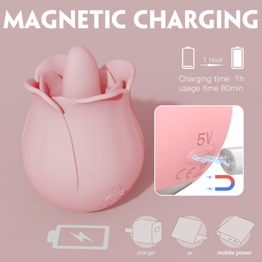 BDR-2222 Dili Datlı Şarzlı Dil Hareketli Klitoris Uyarıcı Vibratör