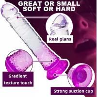 BDR-Y4016 Yumuşak Dokulu Testissiz Realistik Jel Penis