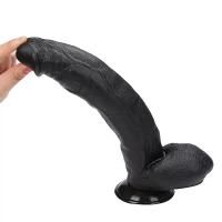 BDR-L0273-2 Et Dokusunda Büyük Boy Realistik Zenci Penis 31 CM