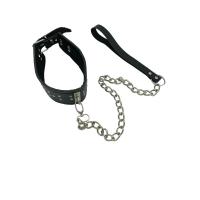 BDR-C-3105S Love Siyah Deri Boyun Tasması