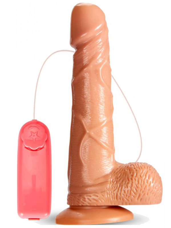 BDR-C-YN7256 J.B. Titreşimli 19cm Dildo Vibratör Döner Başlıklı (360)