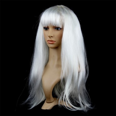 BDR-TH-01 Beyaz Renk Peruk Saç