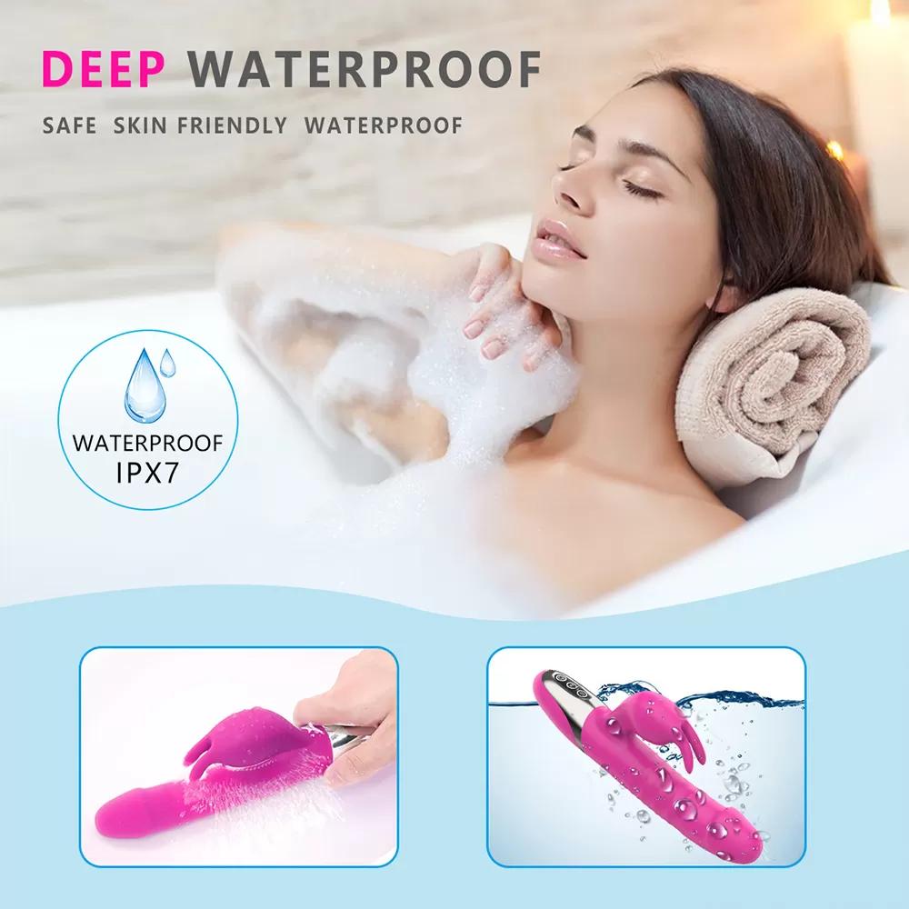 BDR-SA0152 İleri Geri Hareketli Su Geçirmez 2 in 1 Rabbit Vibratör