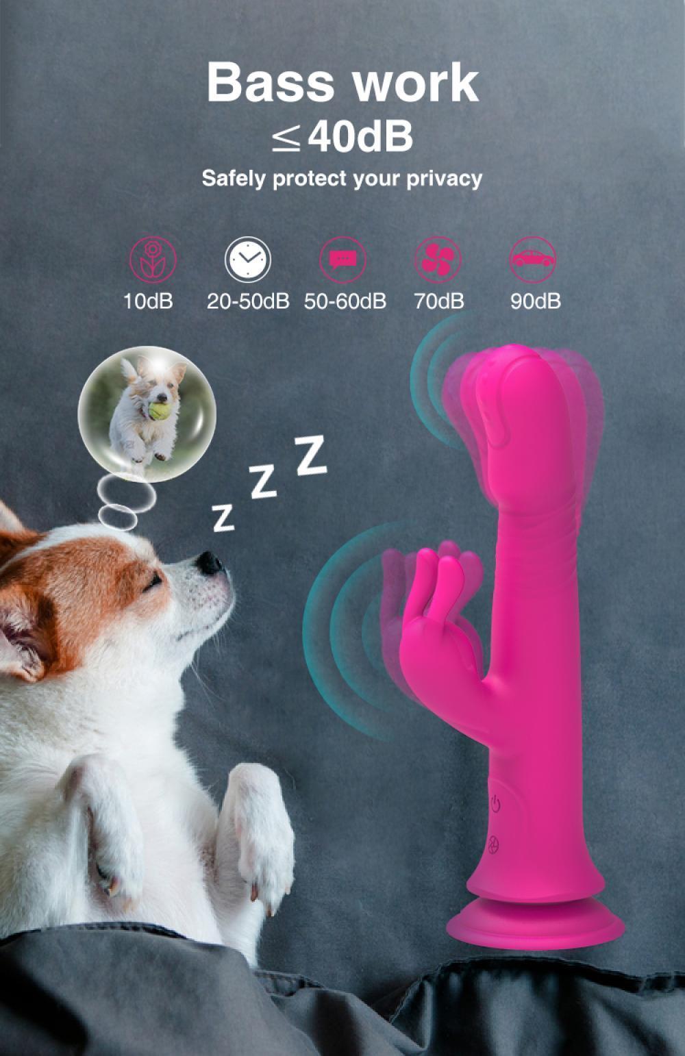 BDR-SX04 İleri Geri ve 360° Rotasyon Hareketli Su Geçirmez Vantuzlu Rabbit Vibratör