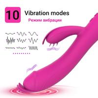 BDR-SG3082 Raibe Yeni Stil Çok Esnek Güçlü Klitoris ve G-Spot Uyarıcı 2 in 1 Rabbit Vibratör