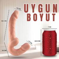 BDR-S2027 Bambi Realistik Dokuda Çift Taraflı Dildo Strapless Çift Uçlu Gerçekçi Yapay Penis