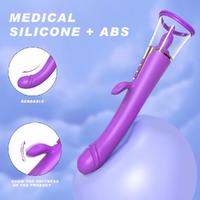 BDR-S470 Klitoris ve G-Spot Uyarıcı Emiş Güçlü Dil Simülasyon 4 in 1 Rabbit Vibratör