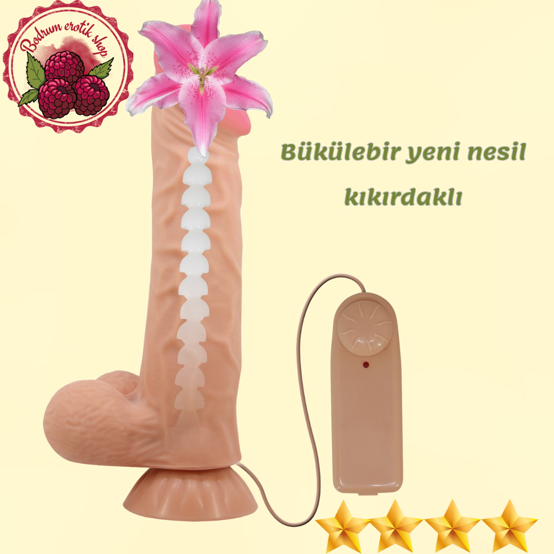 BOD-2028D Kıkırdaklı 9.4'' Et Titreşim Bükülebilir realistik et dokusunda vibratör ❤️❤️❤️❤️❤️