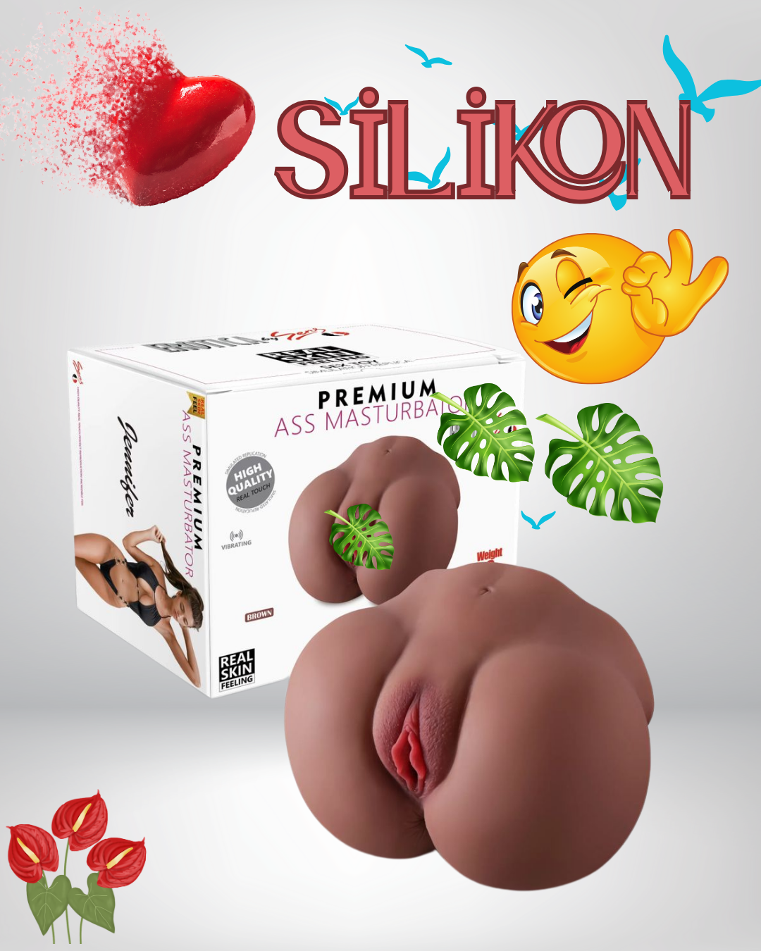 BOD-2121 Silikon mastürbatör 2 girişli TPA malzeme🩷🩷🩷🩷🩷