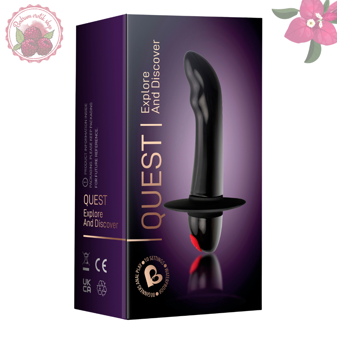 Prostat Vibratörü,Quest prostat vibratörü, hafif kavisli ucuyla P noktanızı hassas bir şekilde hedef alır ve tek tuşla kolayca kontrol edilebilen 10 titreşim